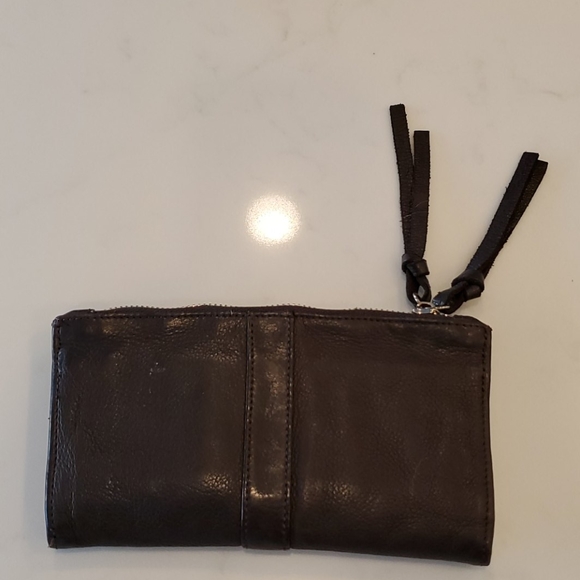 Brown leather wallet unique metal details - Picture 4 of 5